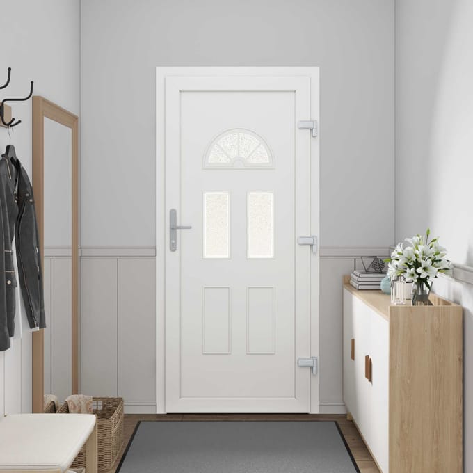 vidaXL Voordeur 88 x 200 cm PVC Antraciet