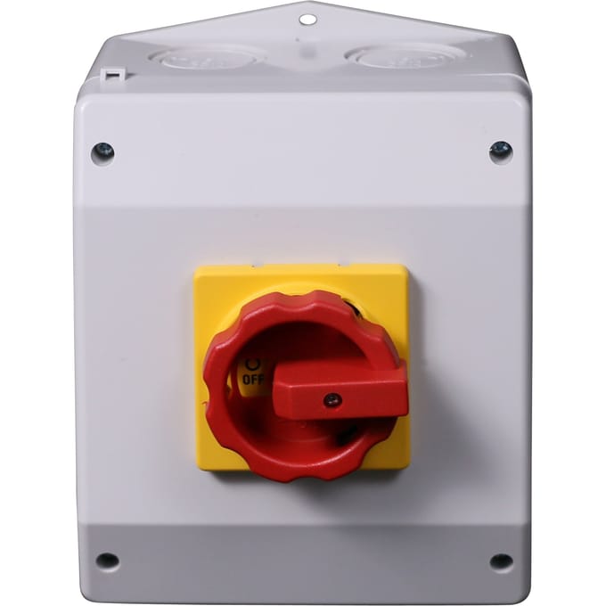 80A 4-Pool Hoofdschakelaar IP65 Met Cilinder Hangslotfunctie - A531437 - E3V7A