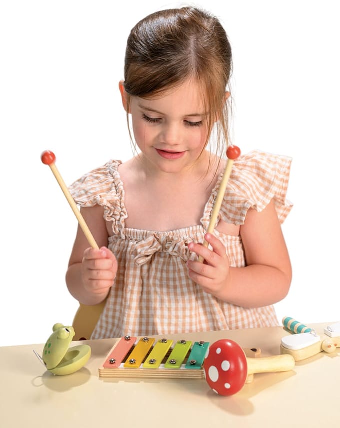 MENTARI Muziekset - 4 Delen - Hout - 3 Jaar