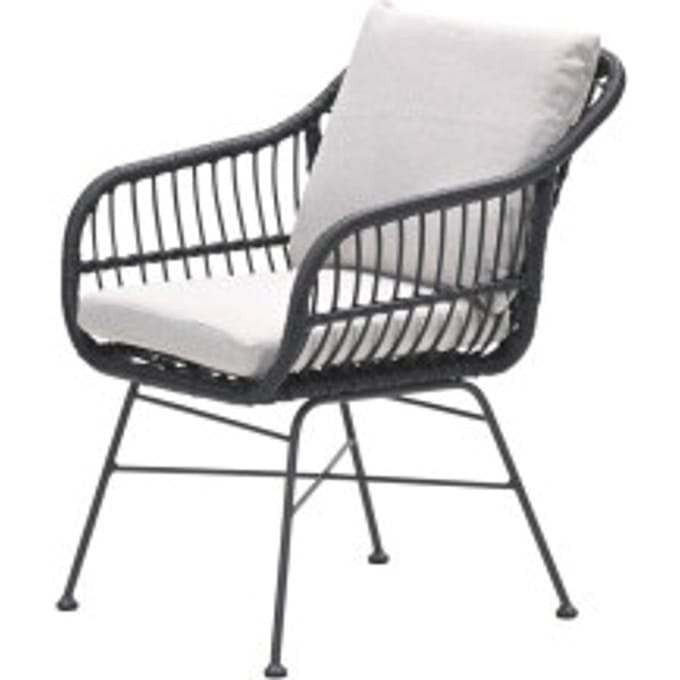 Garden Impressions Margriet dining fauteuil- carbon black -desert sand