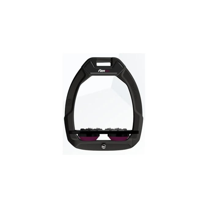 Veiligheidsstijgbeugels Plat Ultra Grip Zwart/Zwart/Pruim Flex-On Safe-On