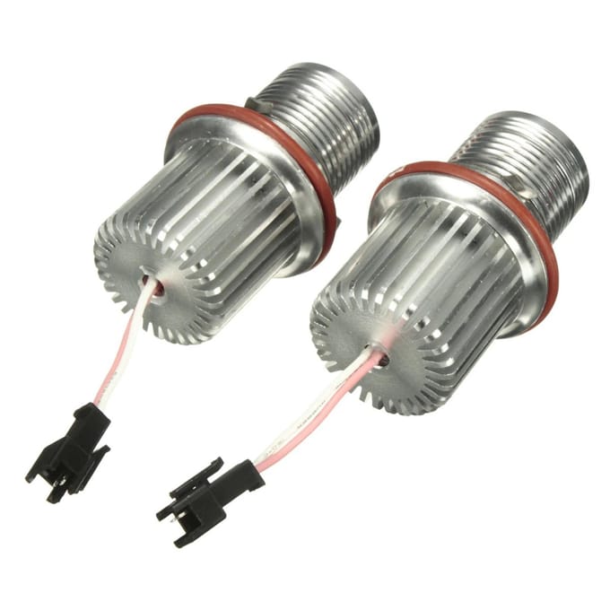 2 Stuks 20W Led Angel Eyes Halo Ring Marker Gloeilamp Vervanging Voor Bmw E87 E39 M5 M6 e83 X3 E60 black
