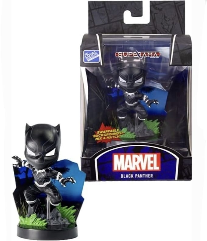 Mini-figurine The Loyal Subjects Marvel Superama Black Panther (Kinetic Energy) SDCC Exclusive