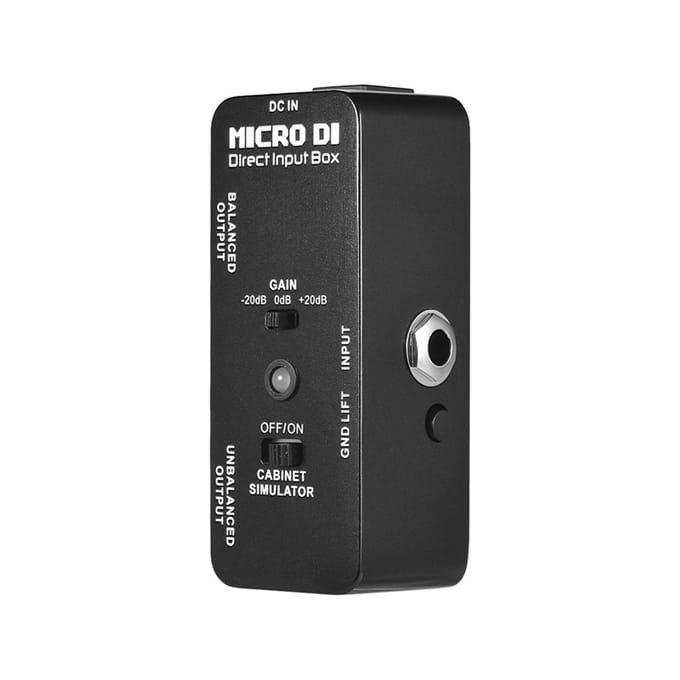 MOOER MICRO DI Kastsimulator DI Box Directe Invoer Box Pedaal Volledig Metalen Behuizing zwart