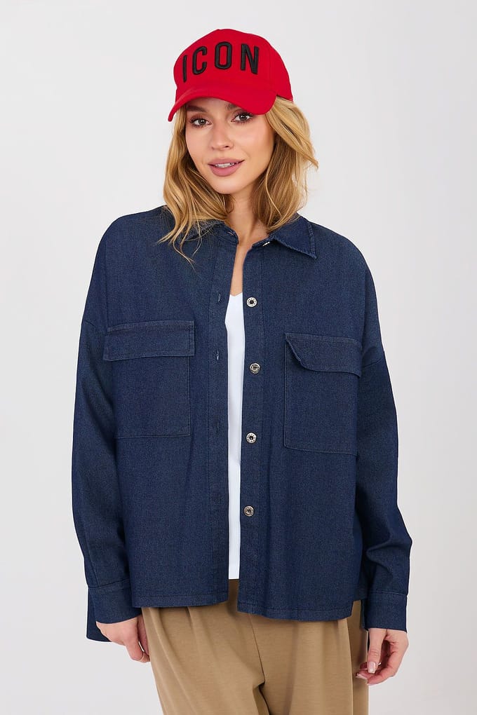 Monroe Denim Shirt - Donkerblauw / One Size