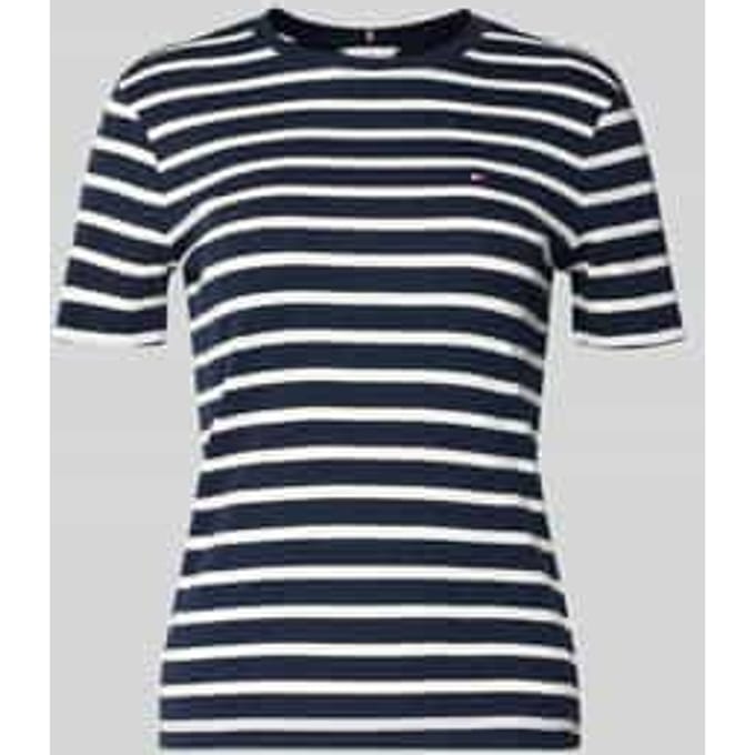 Slim fit T-shirt van puur katoen