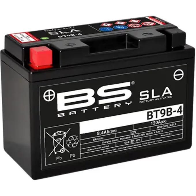 Fabrieksgeactiveerde motorfietsaccu BS Battery BT9B-4