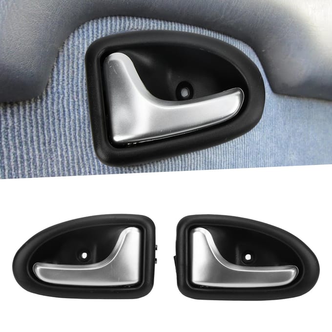 2 STUKS Auto Interieur Deurklink Mat Zilver 7700353282 Vervanging voor Master 1998?2007 black