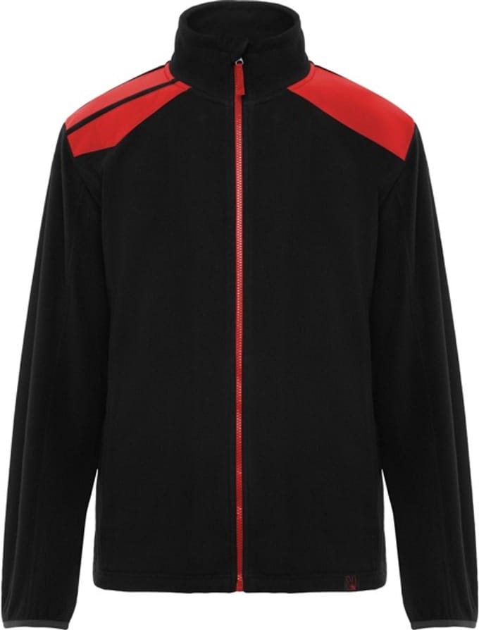 Roly Fleece Jacket Terrano RY8412 - Black 02/Red 60 - L