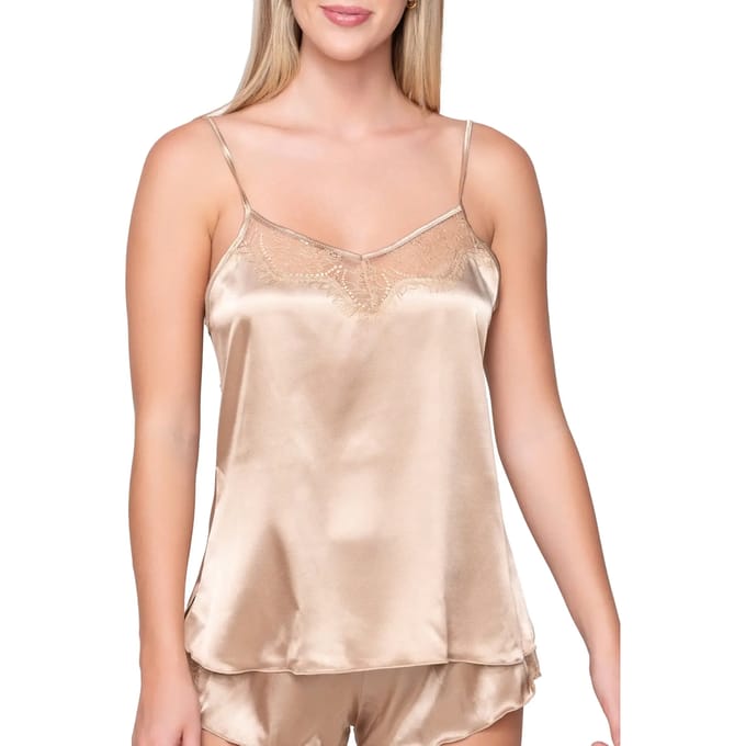 Nuisette met fijne spaghettibandjes voor dames Luna Prestige Satin