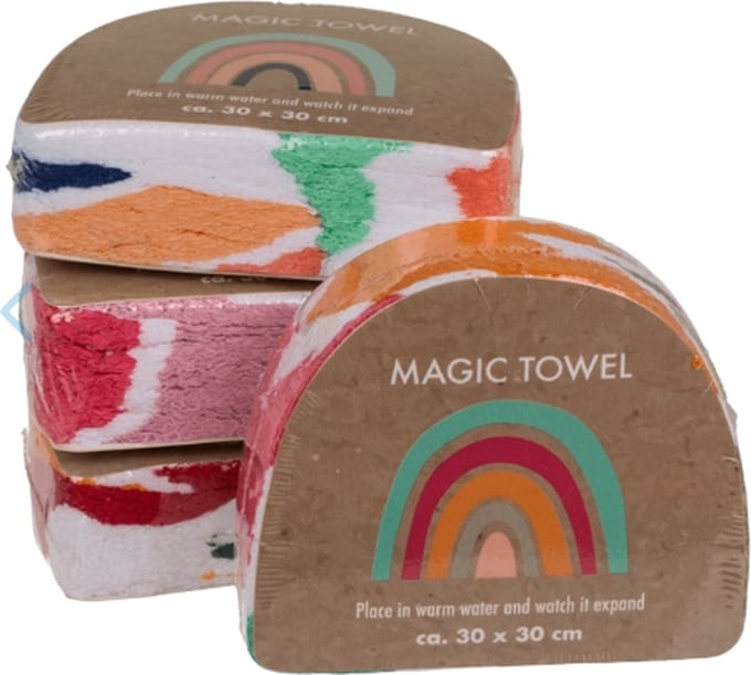 Magische handdoek regenboog magic cotton towel rainbow