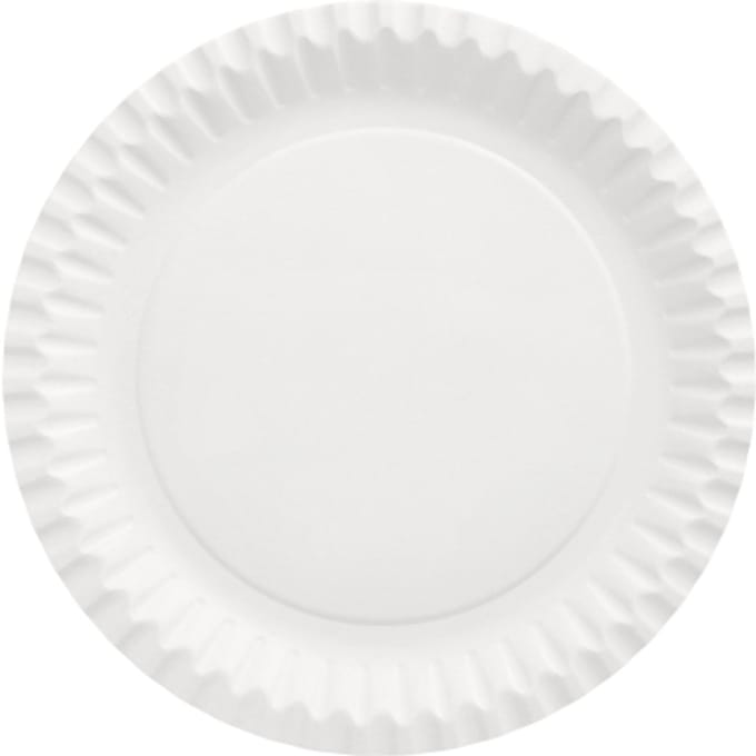 12x 50 Borden karton rond Ø 23 cm wit