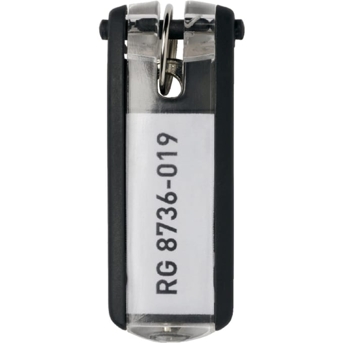 Sleutellabel Durable 1957 met ring zwart