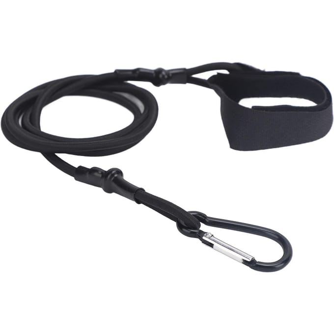 Peddel Leash Elastisch Nylon Metaal Anti-Verlies Peddel Veiligheidskoord voor Hengel Visnet black