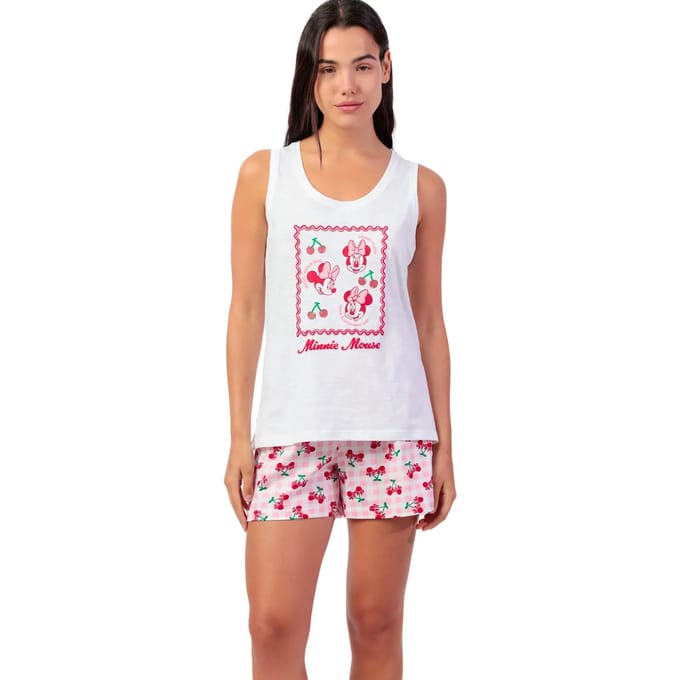 Pyjama-sets Admas Pyjamashort tanktop Minnie Cherry Disney