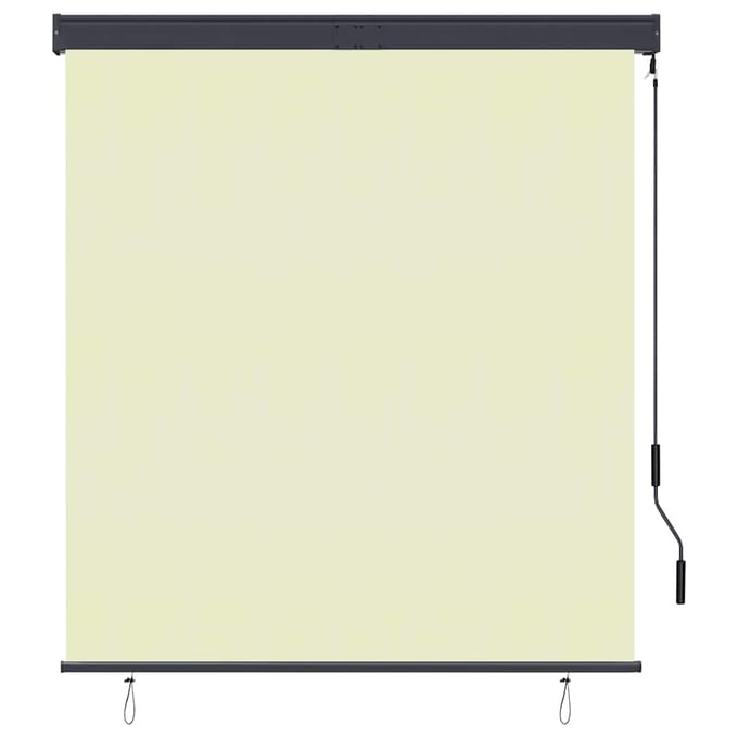 vidaXL - Rolgordijn - voor - buiten - 140x250 - cm - crème