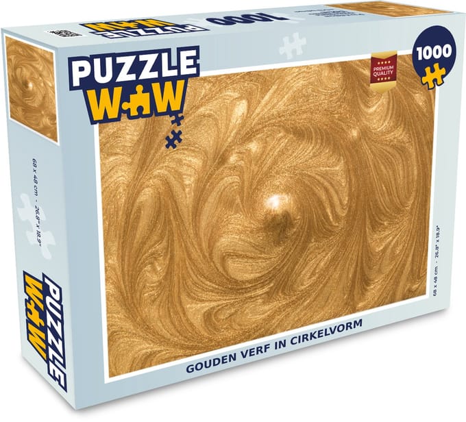 Puzzel Cirkel - Gouden - Verf - Legpuzzel - Puzzel 1000 stukjes volwassenen