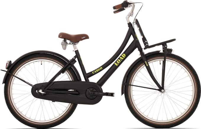 kinderfiets Bike Fun Load  meisjes 24 inch nexus 3 matt zwart