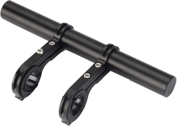 Fietsstuur Verlenging - Extra Stuurhouder - Meer Accessoires - Verstelbare Diameter - 20cm Lengte - Zwart