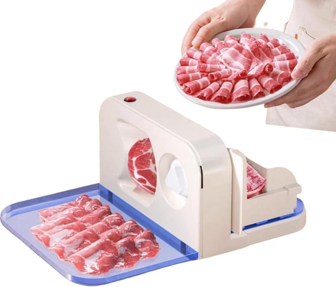 Elektrische snijmachine - Snijapparaat - Eten bereiden - Verstelbare dikte - 35 cm - Zilver