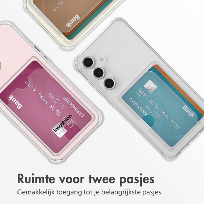 imoshion Softcase Backcover met pasjeshouder voor de Samsung Galaxy S24 FE - Transparant