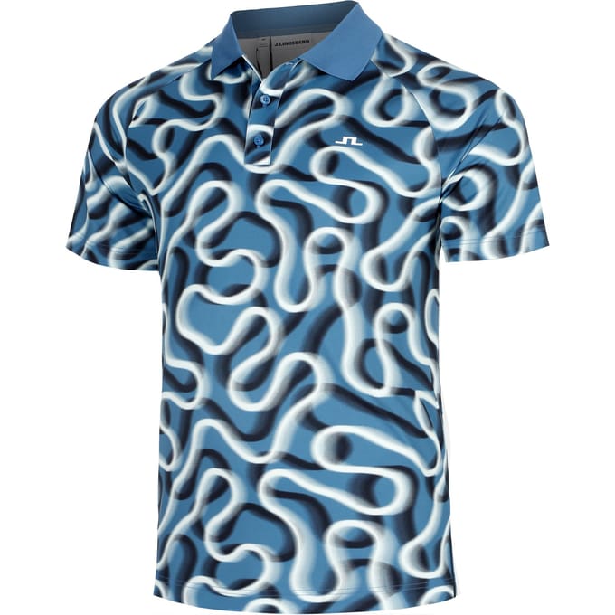 JLindeberg Paul Print  Polo Heren-blauw