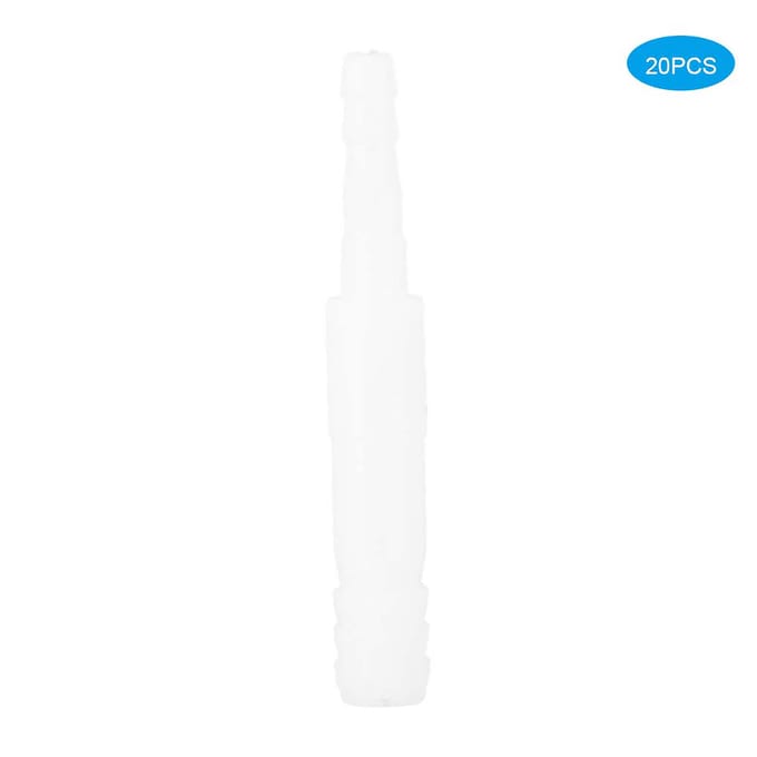20 stuks aquariumslangadapter 4 mm tot 8 mm PVC-buisconnectorconverter white
