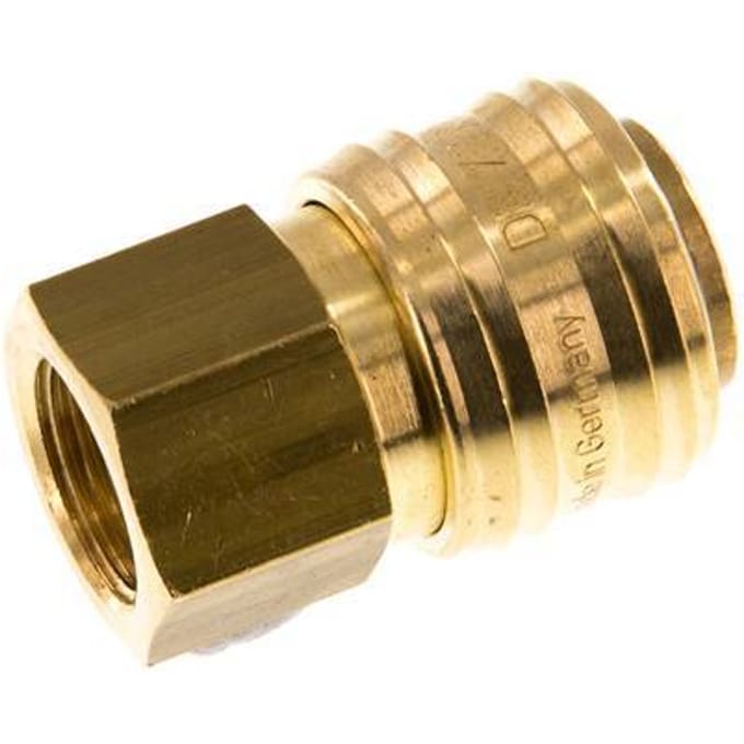 Messing DN 7.2 (Euro) Luchtkoppeling Snelkoppeling G 3/8 inch Binnendraad Double Shut-Off