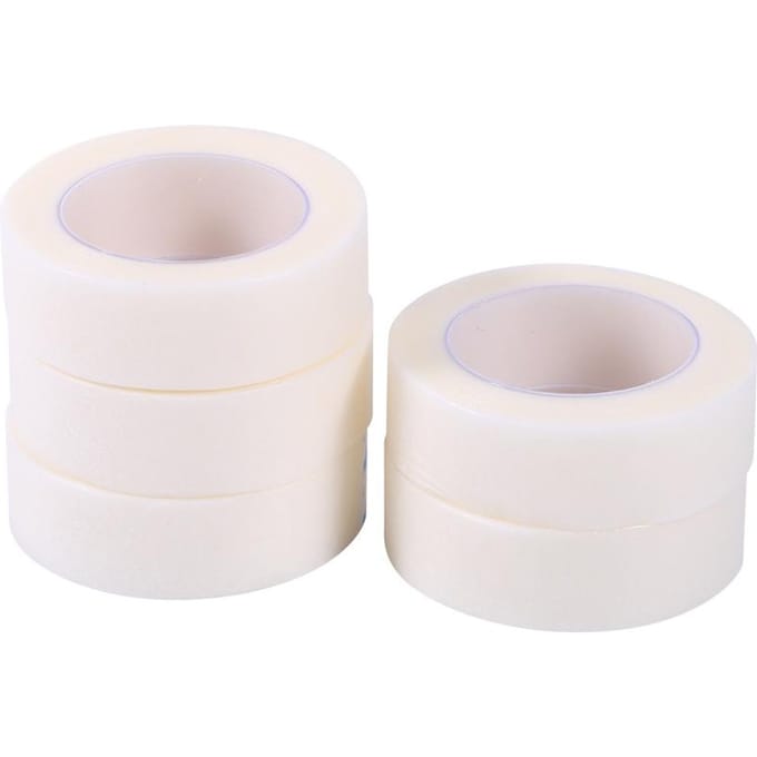 5 rouleaux de ruban adhésif médical pour extensions de cils white
