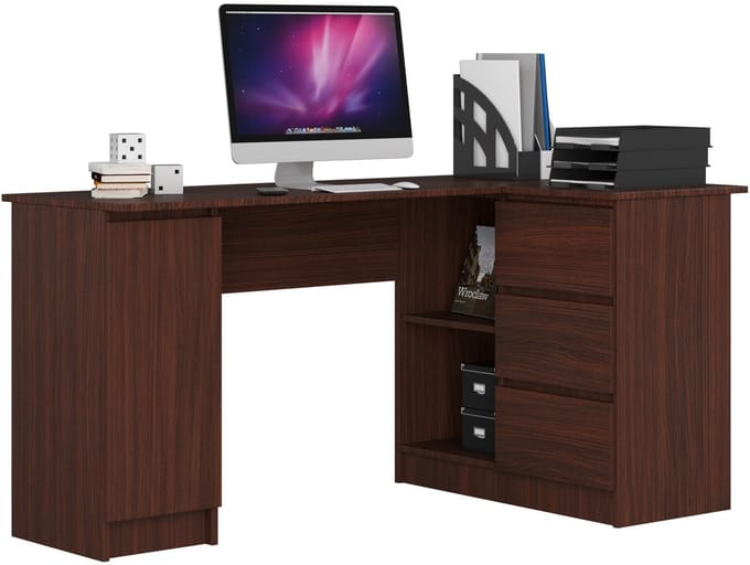 Hoekbureau Rechts B20 / Computerbureau / Computer Tafel / Bureautafel Rechts / Venge / 155 x 77 x 85 cm