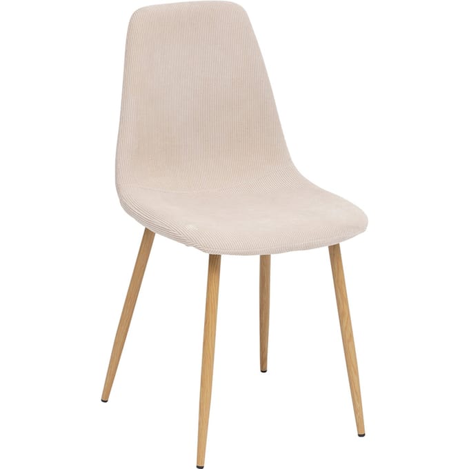 Eazy Living Ribstof Eetkamerstoel Dorian Beige