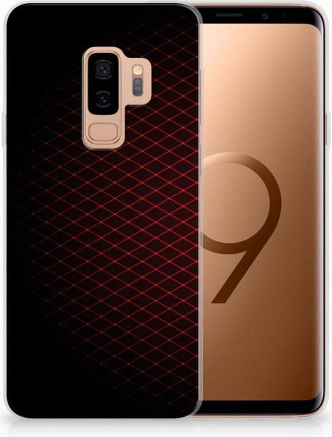 Samsung Galaxy S9 Plus TPU bumper Geruit Rood