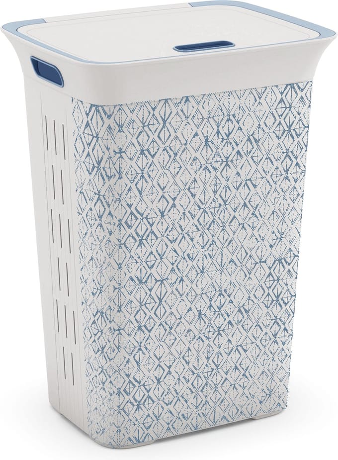 KIS Chic Wasbox - 60L - 44x35x61cm - Wit/Blauw