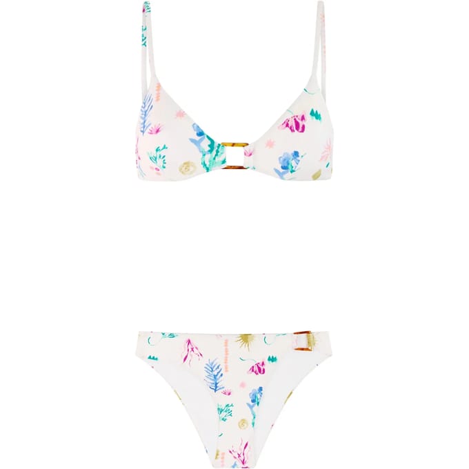 Protest PRTIndes - Bikini set Dames - Koordsluiting - Uitneembare vulling - Normale pasvorm - Medium dekking - Wit