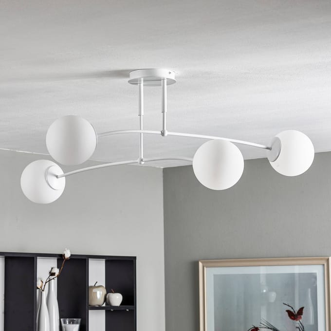 EMIBIG LIGHTING Plafondlamp Pregos 4, 4-lamps, wit