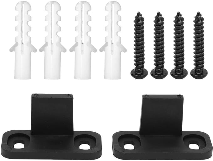 Dailygoods- Deurgids Verstelbaar - Vloergids - Universele Beugel - Plastic - Set van 2 - Geschikt voor Schuifdeuren