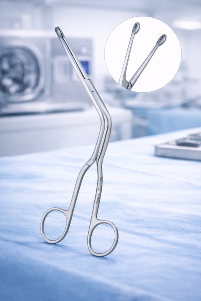 Belux Surgical Instruments / Magill Forceps 20 cm – Gebogen – RVS – Medisch Instrument – Herbruikbaar & Autoclaveerbaar
