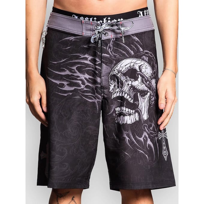 Affliction Decimation Boardshorts zwart