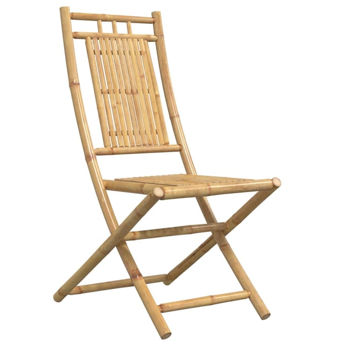 vidaXL - Opklapbare - stoelen, - 8 - stuks, - 46x66x99 - cm, - bamboe