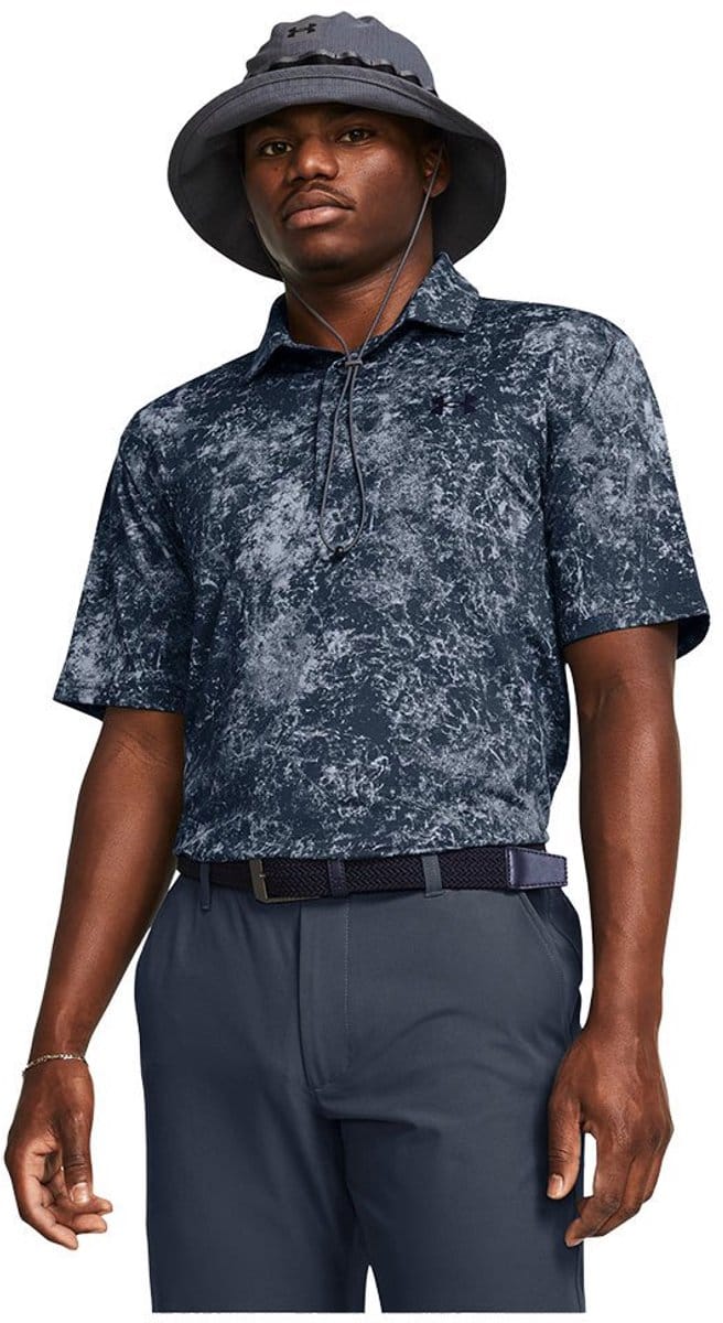 Under Armour Golf Playoff 3.0 Printed Korte Mouw Poloshirt Blauw S / Regular Man