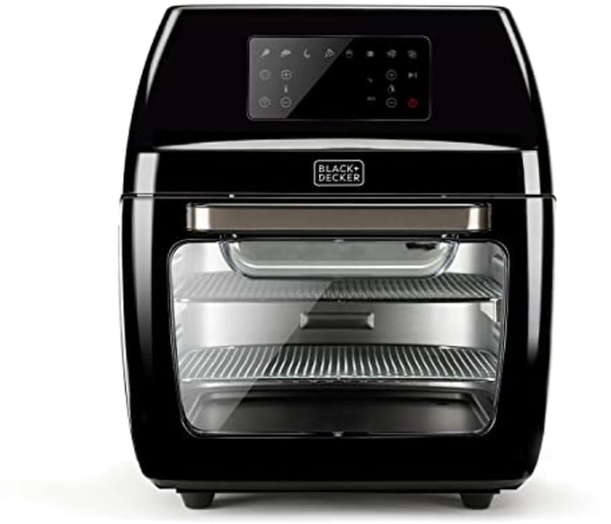 Heteluchtfriteuse en Oven 1700W - 12L - Instelbare Temperatuur 40-200 °C met 8 Vooraf Ingestelde Programma's en Transparante Deur