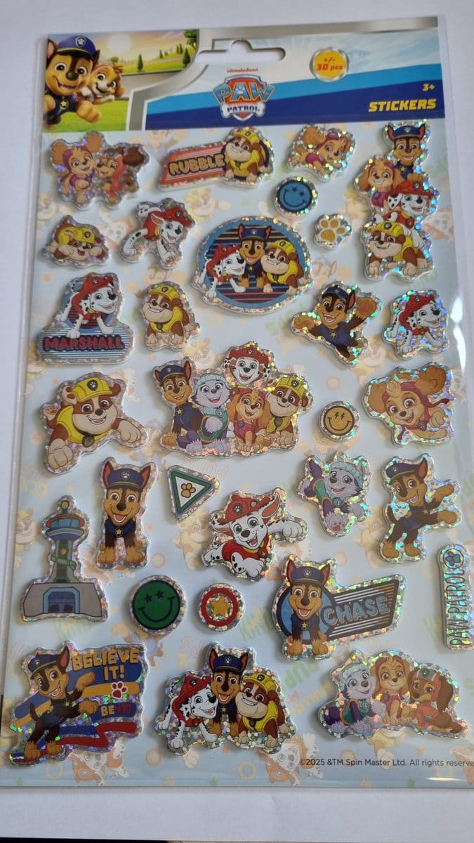 Paw Patrol stickers - 3 dimensionale Stickers - Knutselen - Creatief bezig zijn - Glanzend