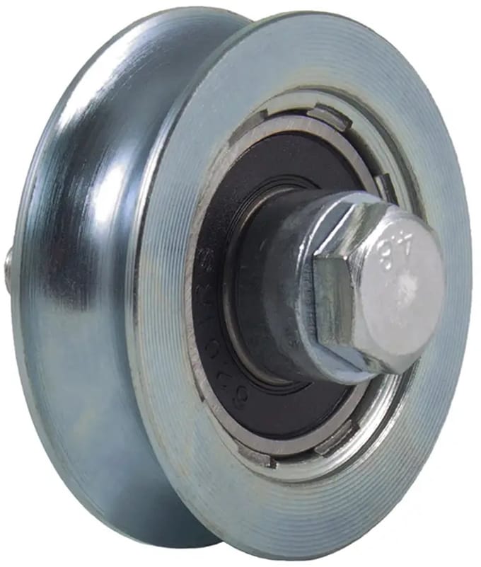 Rond groefwiel van 50 mm met 1 kogellager