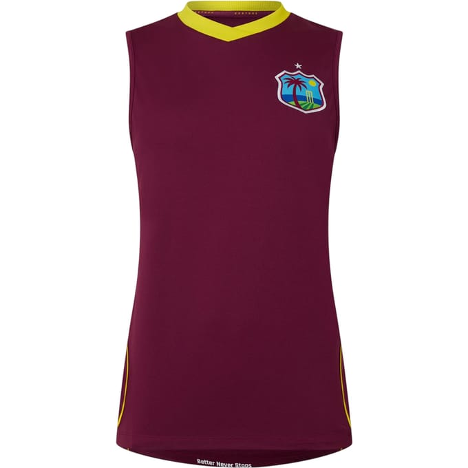 Castore Dames/Dames West Indies T20 Mouwloos Cricket Vest Top (Maroon)