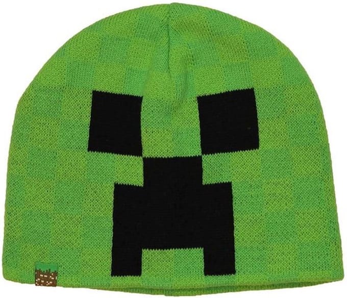 Minecraft Beanie Creeper Face voor volwassenen