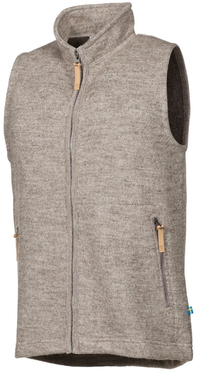 Ivanhoe mouwloos vest NLS Barley Latte voor heren van wol - Beige