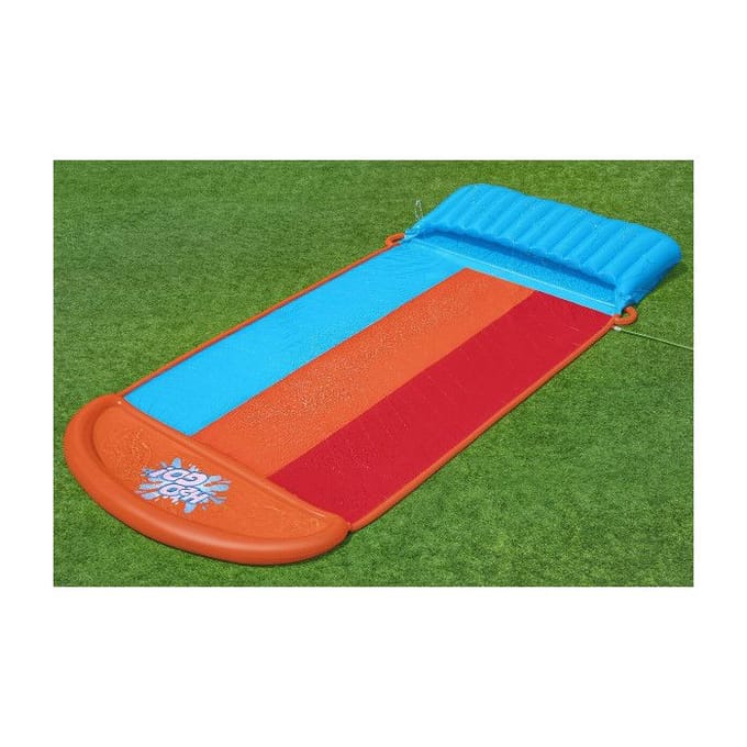 Bestway H2OGO! Tsunami Splash Ramp Drieglijbaan - 16 ft, Blauw/Oranje/Rood