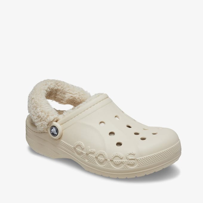 Crocs Baya Lined Fuzz Strap dames klompen wit - Maat 41/42 - Clogs