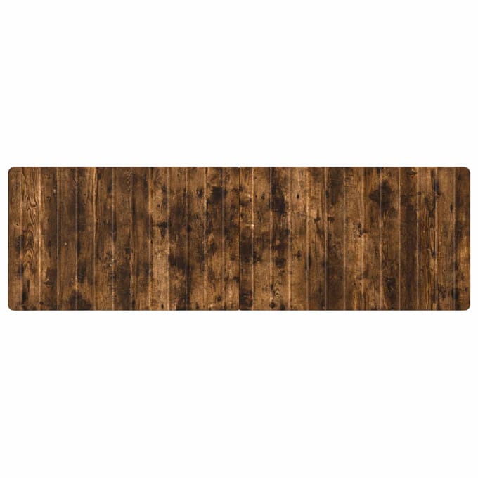 vidaXL - Wandgemonteerd - Hoofdbord - ZWOLLE - Gerookt - eiken - Bewerkt - hout