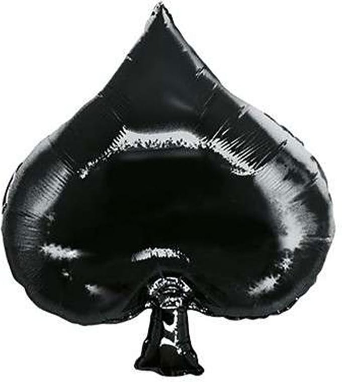 Folieballon Casino Schoppen Zwart 86 cm